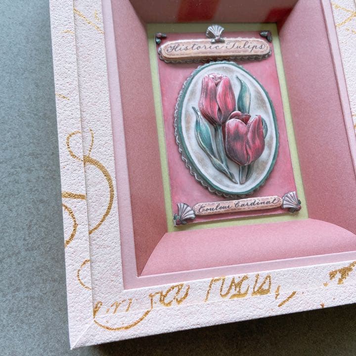 シャドーボックス 完成品 チューリップ⑅︎◡̈︎*