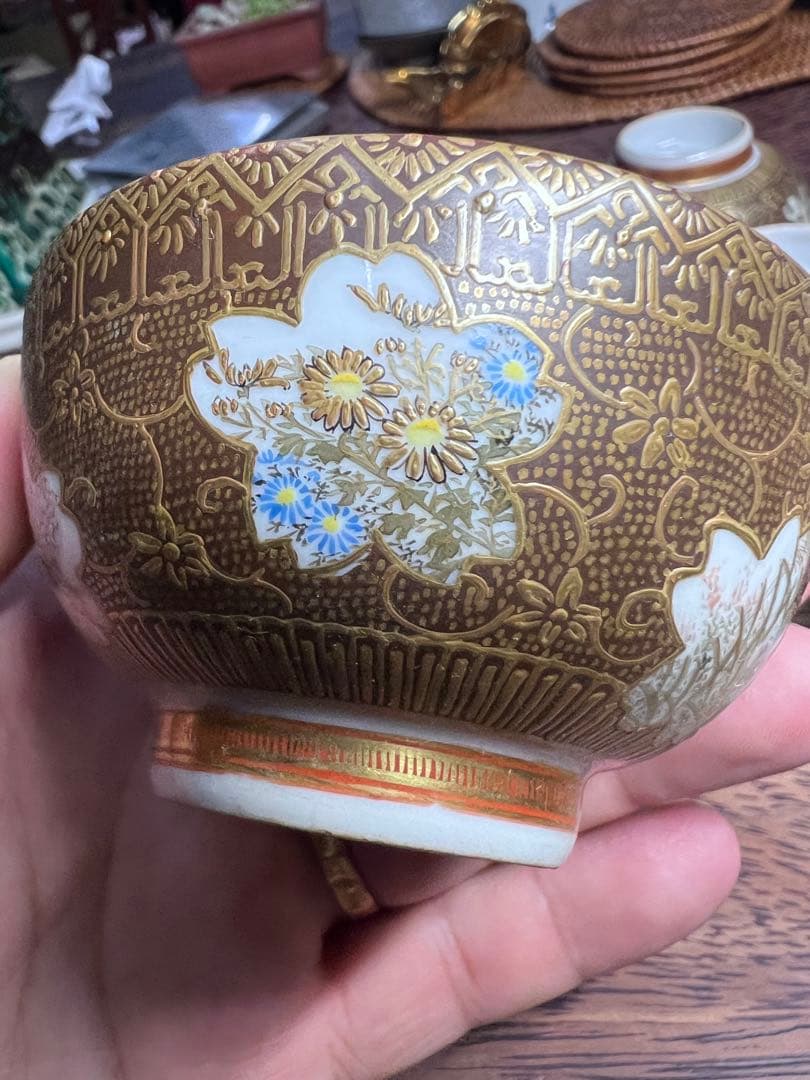 明治九谷焼茶器セット（急須・湯冷湯呑み5個）