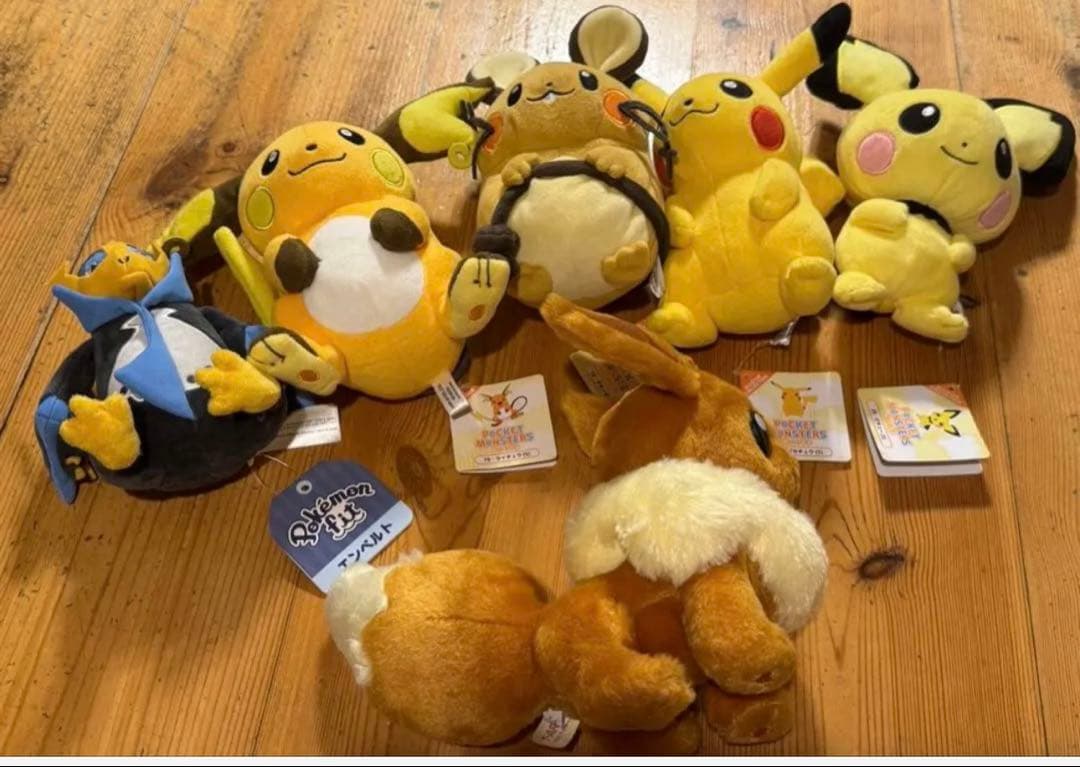 ポケモン ポケットモンスター　ぬいぐるみセット7体♪ デカ！リザードン付き