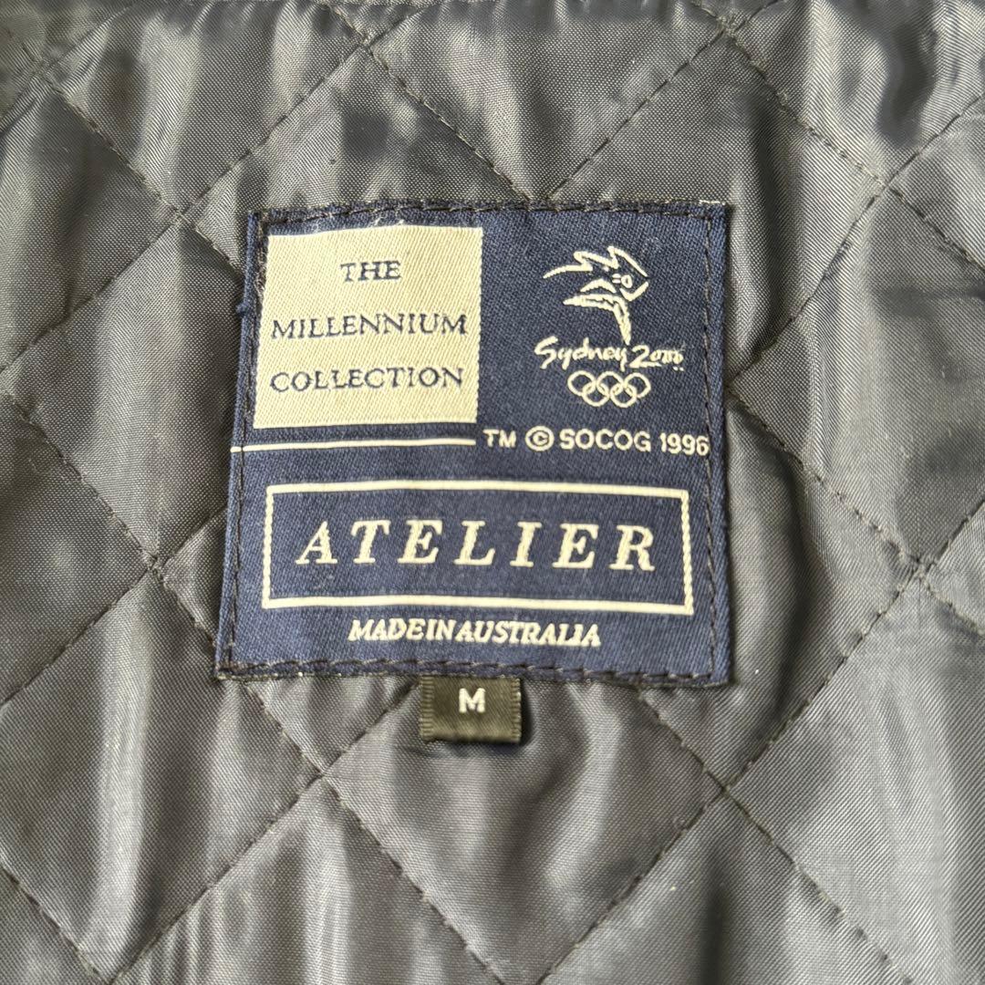00s vintage 2000年 シドニーオリンピック 袖レザー スタジャン