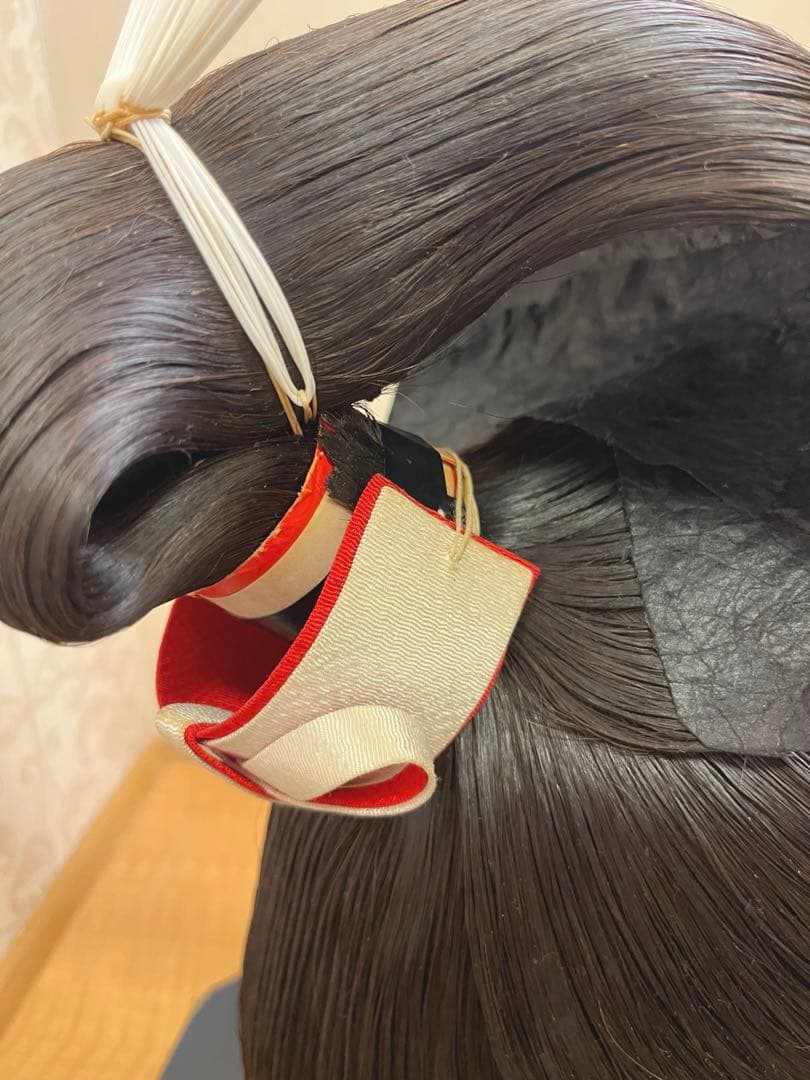 【人毛 日本髪かつら 小サイズ】花嫁和装 婚礼 舞踊 練習用 軽量 平成期