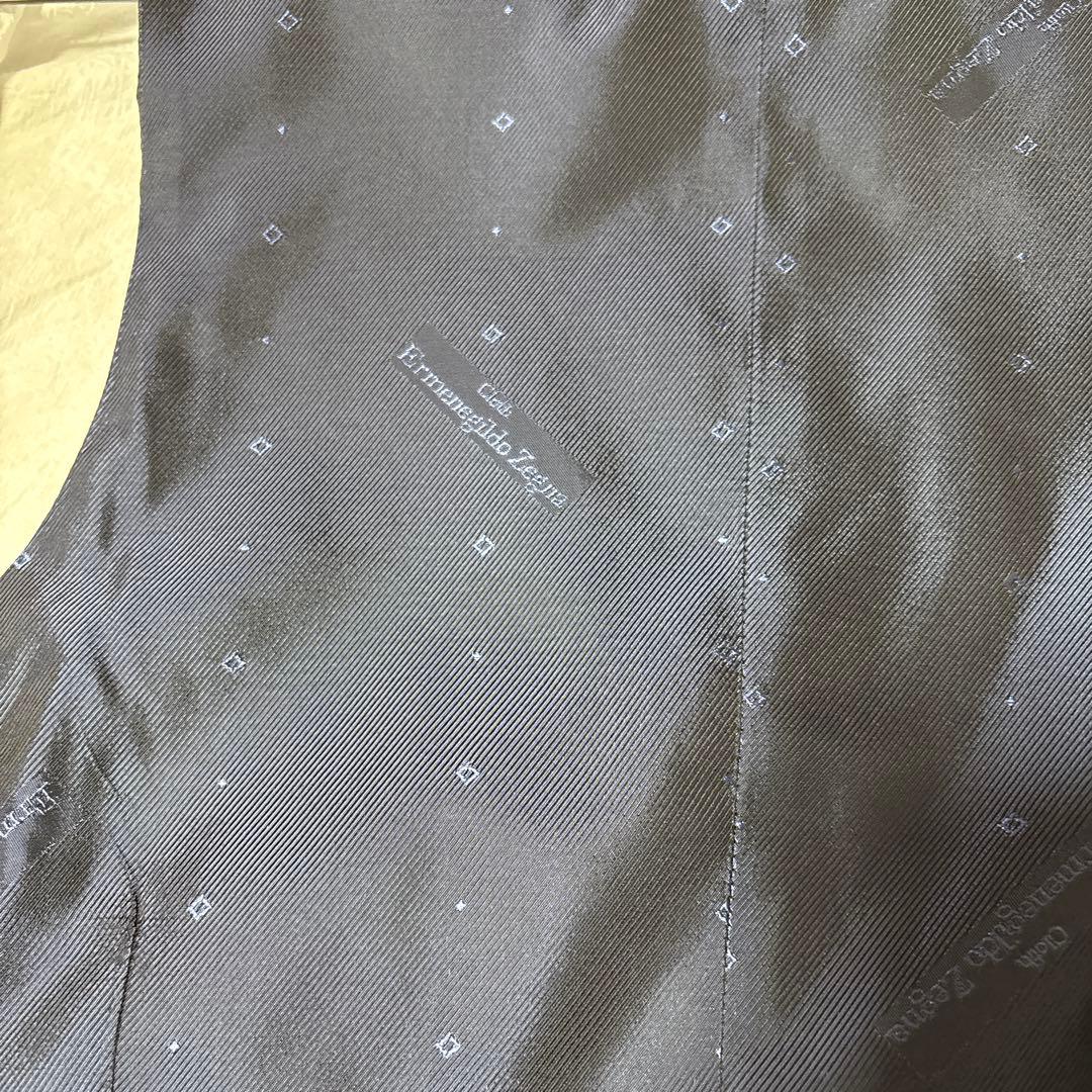 エルメネジルド ゼニア スーツ ３点セット ３ピース ストライプ柄 ネイビー