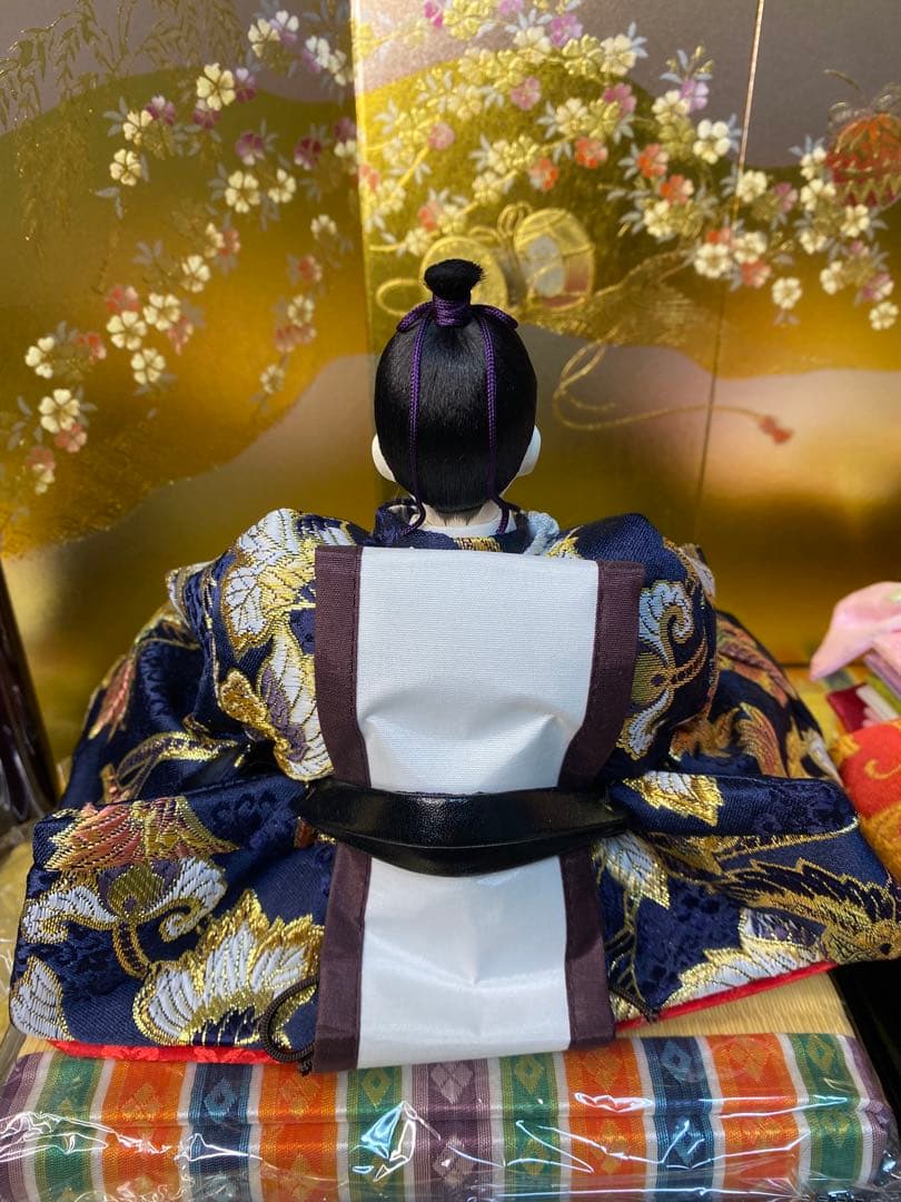 東京久月　雛人形　西陣織金蘭　オリジナル頭　収納親王飾り