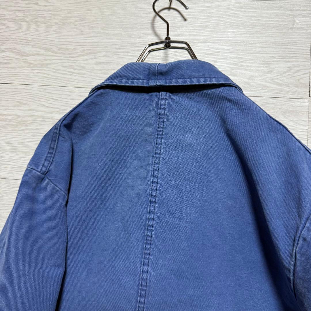 40s〜50s フレンチワークジャケット 良フェード モールスキン 木ボタン