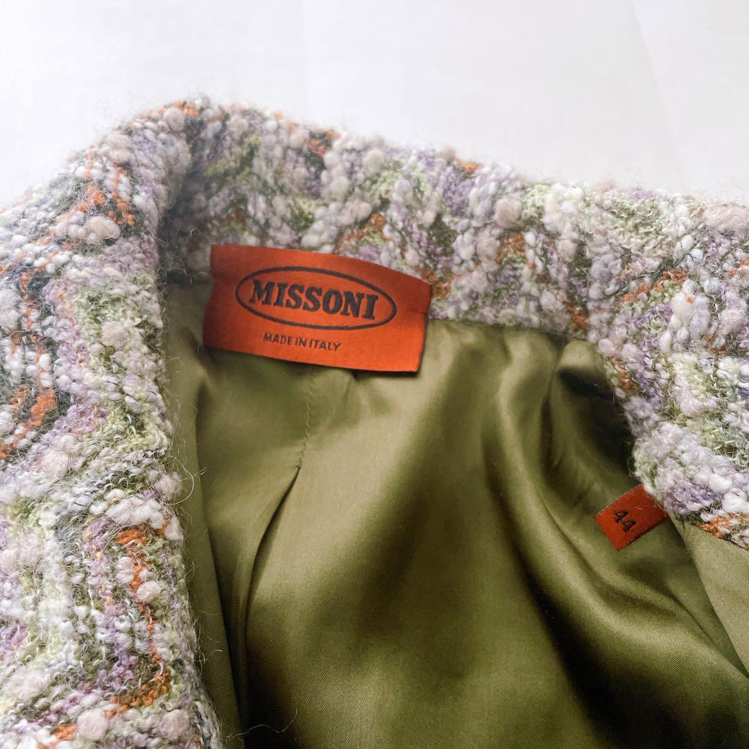 美品✨ミッソーニ ウールジャケット モヘヤ混 オレンジタグ 大きいサイズ 44