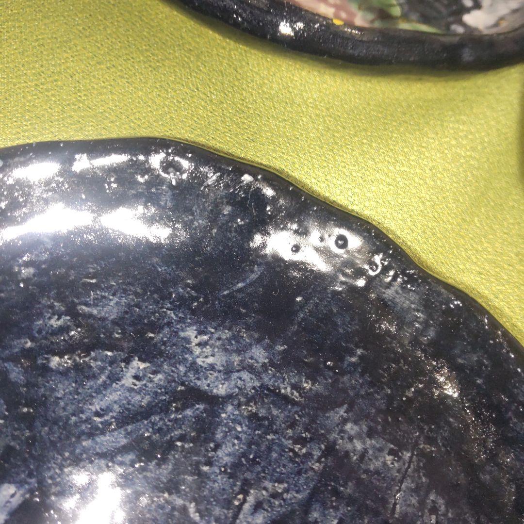 希少 京焼 清水焼 土渕 陶あん 皿 中皿 取皿 5枚 箱付 絵変 桜 牡丹