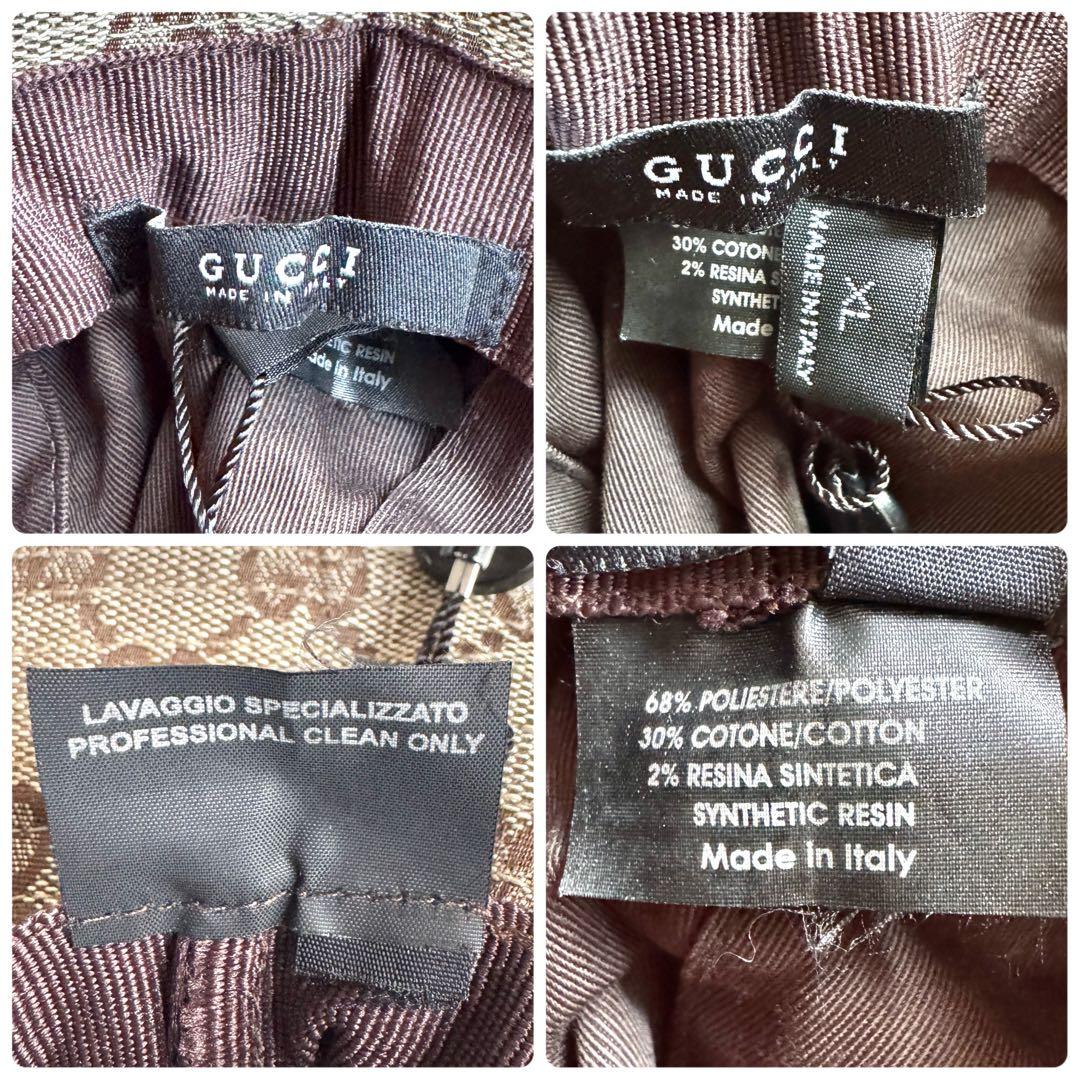 未使用タグ付き　グッチ　バケットハット　シェリーライン　プレート　GGキャンバス