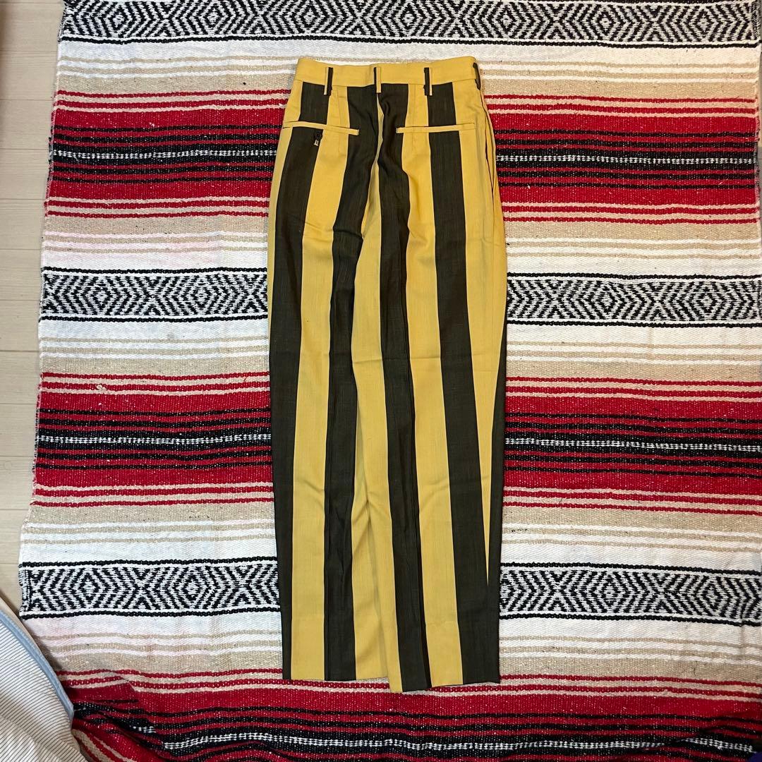 GRASS MEN'S ストライプ ダブルブレストスーツ セットアップ　レトロ