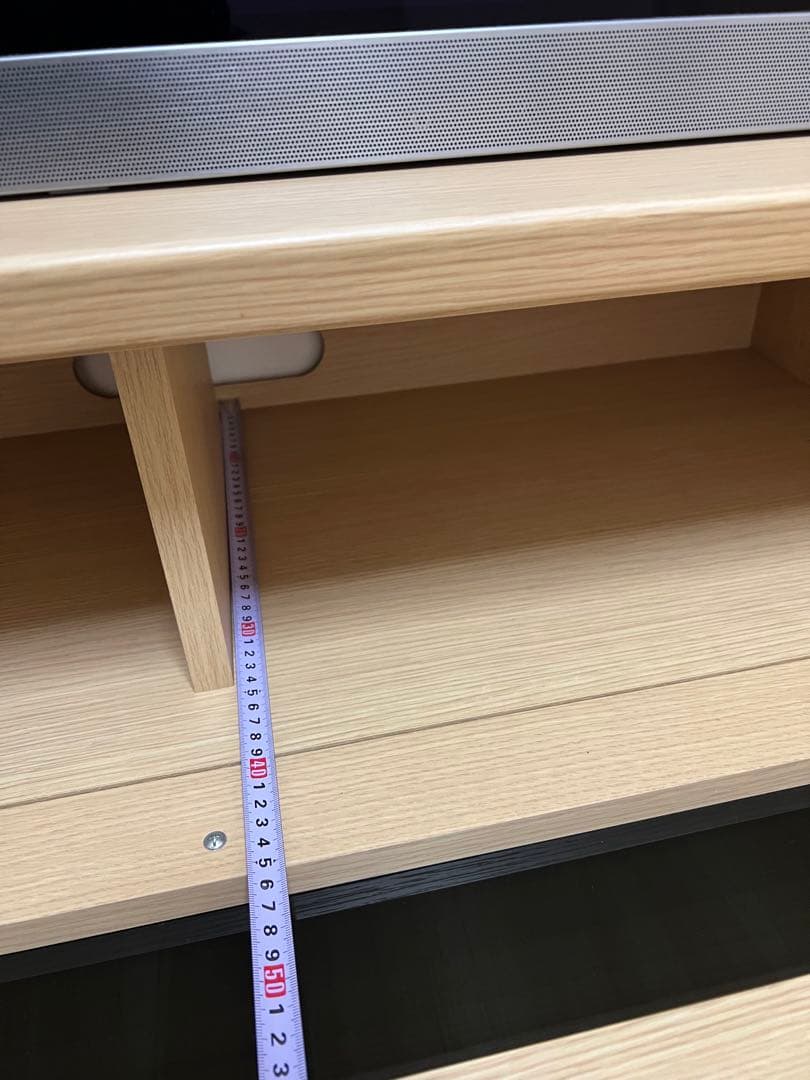 ニトリ　木製テレビ台 モダンデザイン 収納付き