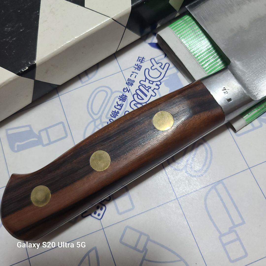 スウェーデン鋼シリーズ 洋出刃 ツバ付 (両刃) 27,8cm 黒檀柄