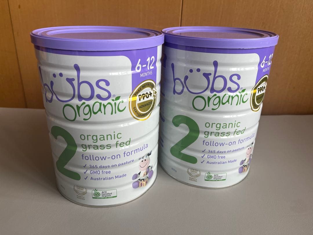 バプズ　オーガニック　粉ミルク ステップ2（6～12カ月）大缶 800g ×2