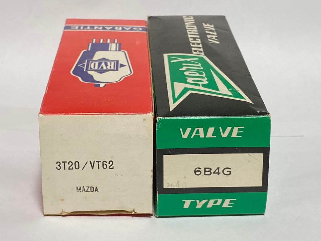 真空管　MAZDA 3T20 ペア　VT-62 801A 試験機測定済