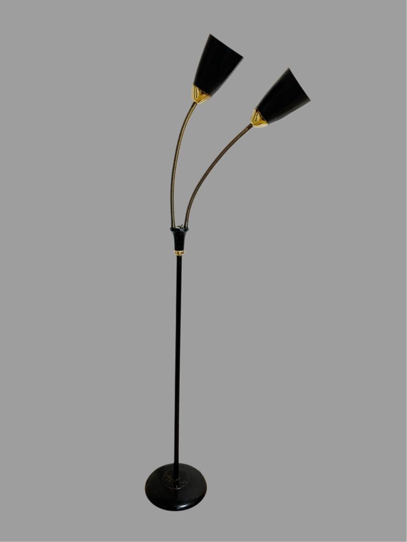 50s ビンテージ 2灯 ツインアーム グースネック フロアランプ ライト