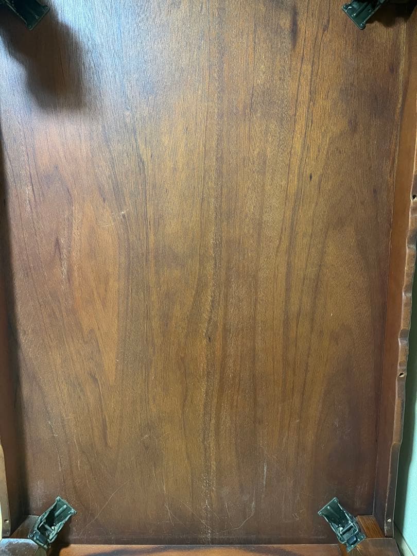 【美品】高級座卓 和机 120cm 天然木 彫刻脚 欅（けやき）調