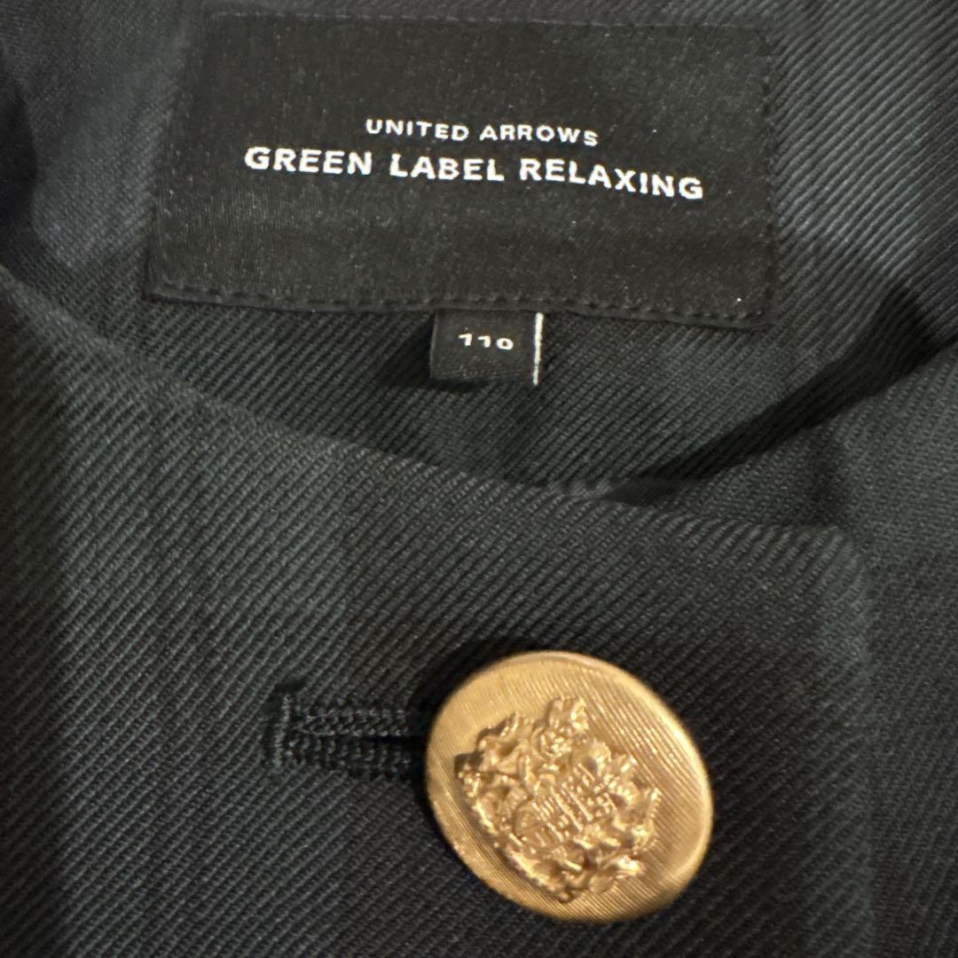 美品グリーンレーベルリラクシング3点セットアップ緑入学式卒園式ボレロ ワンピ