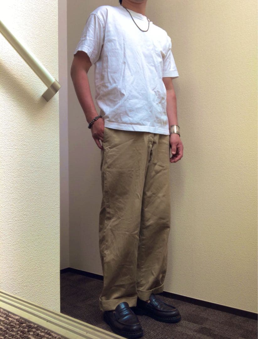 50's usarmytrousers 軍チノパンm45カーキアーミーチノ