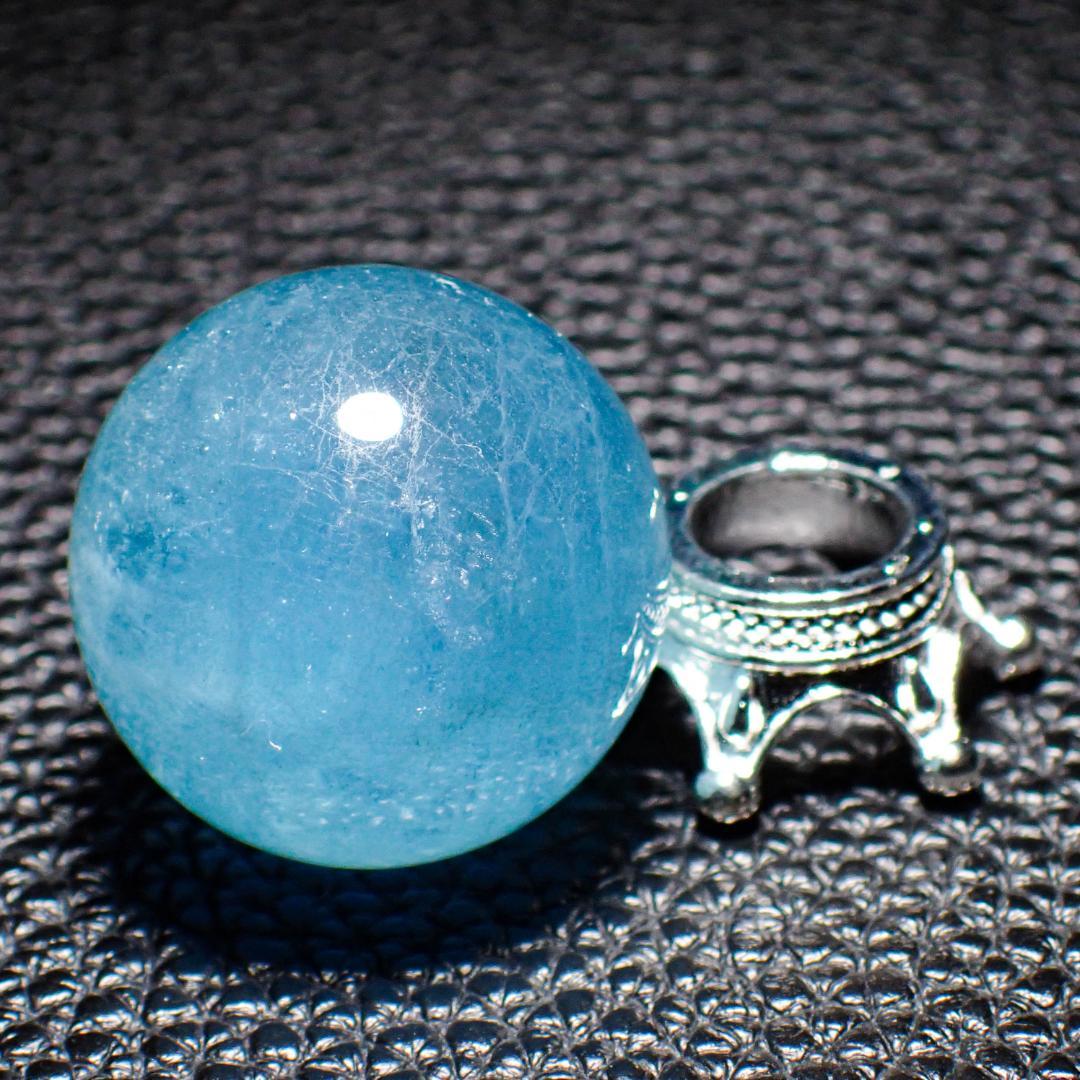 アクアマリン 水晶玉 スフィア 2 原石 結晶 丸玉 パワーストーン 天然石