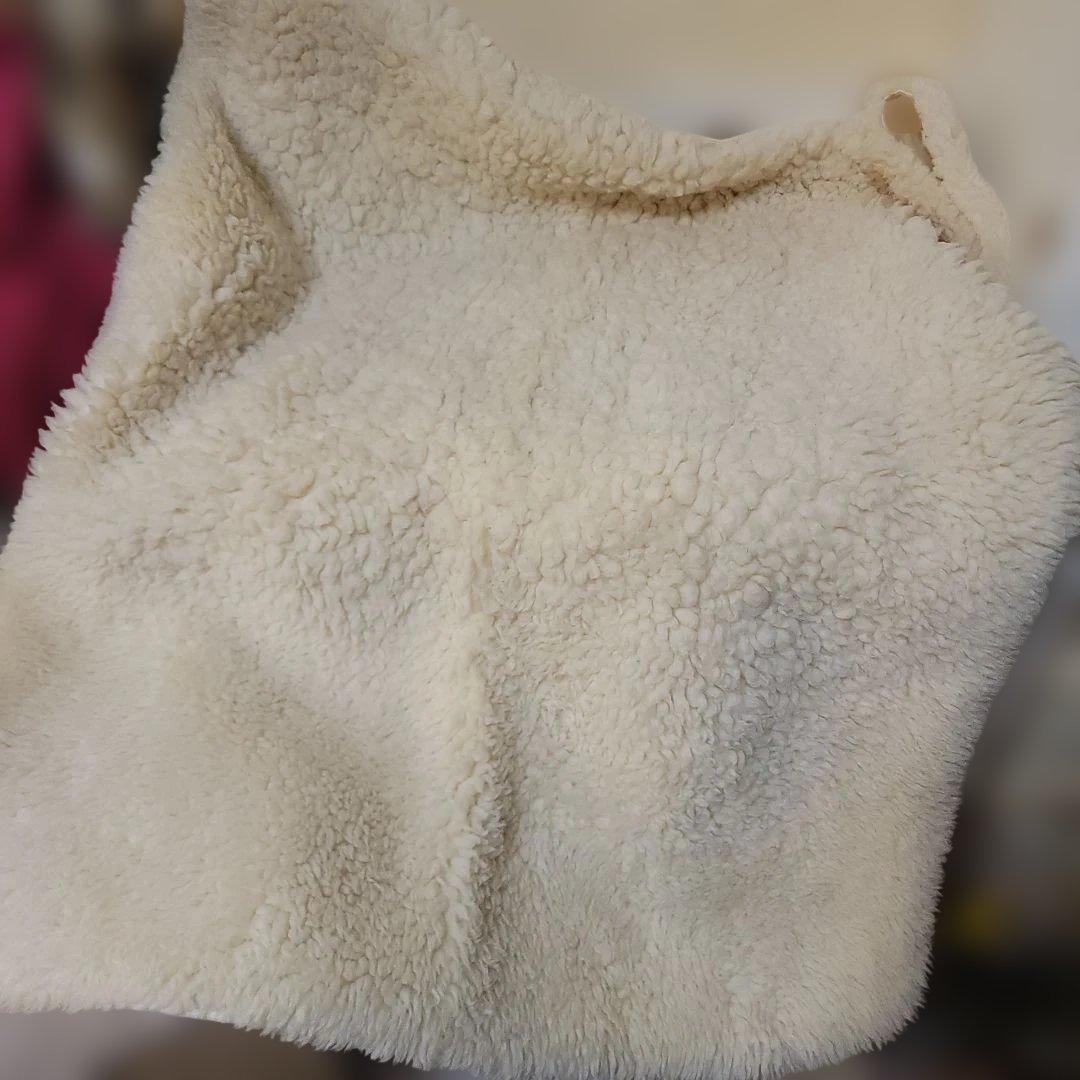 ニュージーランド製　ムートンシーツ　ムートン敷きパット　羊毛100％　使用品