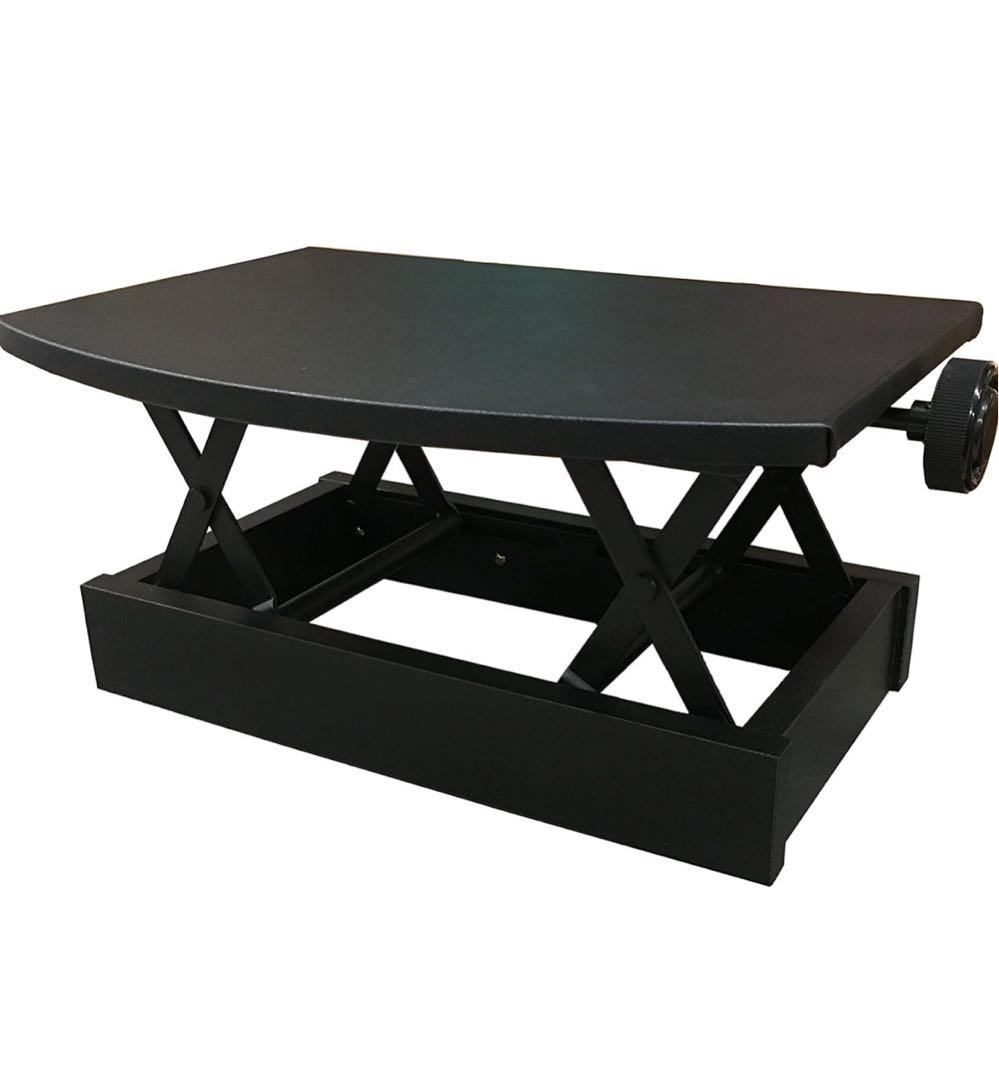 吉澤 ヨシザワ PEACOCK ピアノ補助台 ブラック 無段階高低式 AX-50