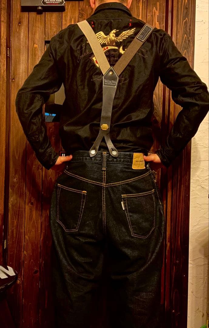 ウエストトゥワイスxシュペリオールレイバー別注コラボ　サスペンダー　激レア