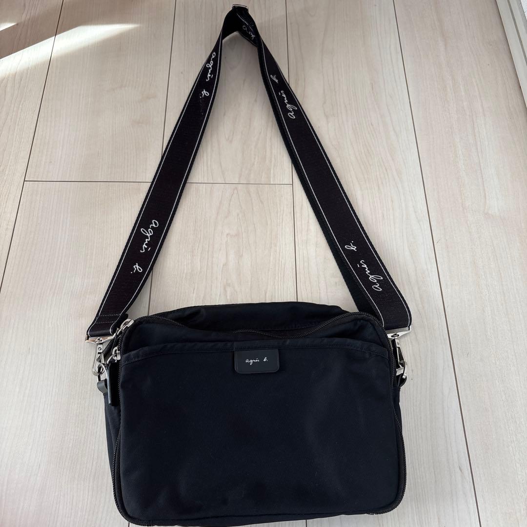 アニエスベー　ナイロン ショルダーバッグ \"My bag\" RAT01－03