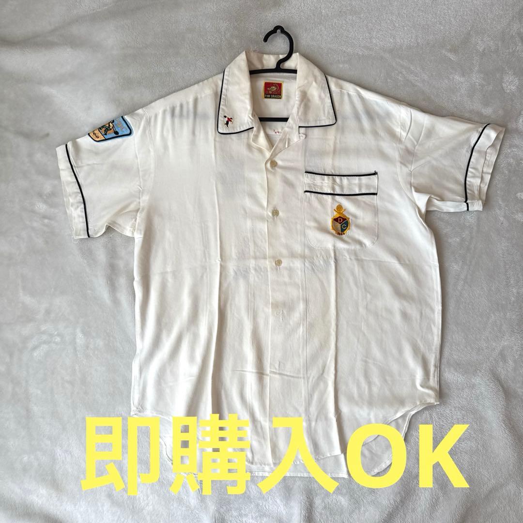 Pink Dragon Rockabilly シャツ　ボウリングシャツ