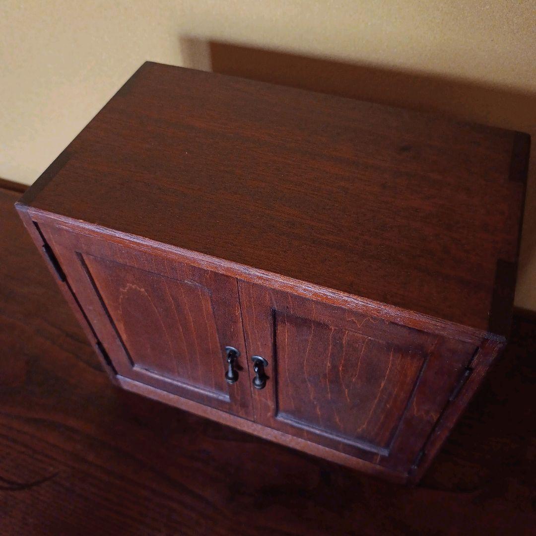 【ヴィンテージ】小さな 木製 キャビネット 本棚 ラック 棚 昭和レトロ