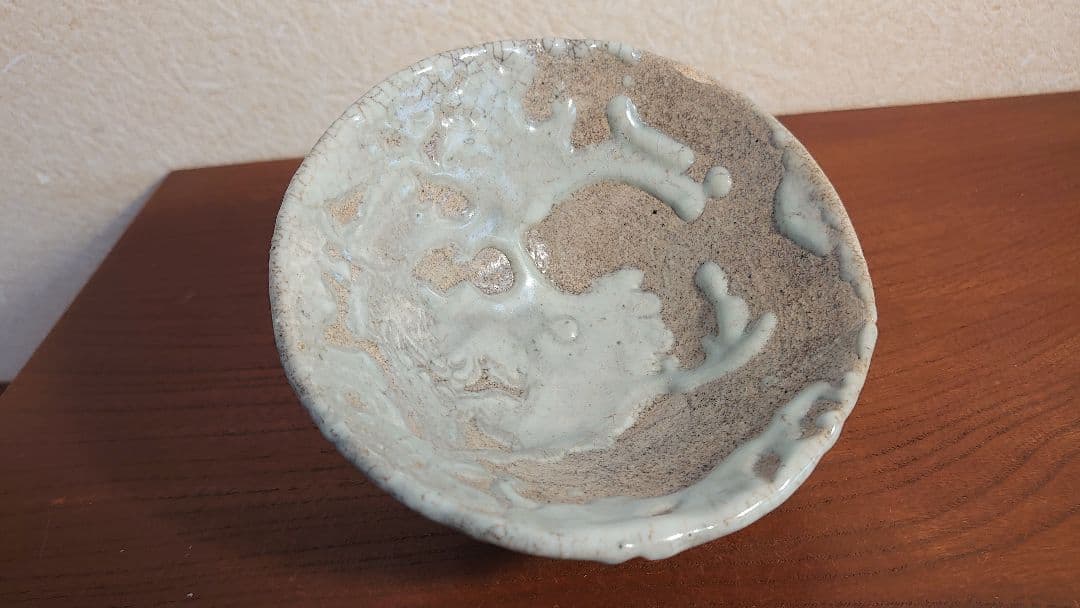 李朝　李朝茶碗　白釉　抹茶碗　朝鮮陶器　古玩　アンティーク李朝　１客