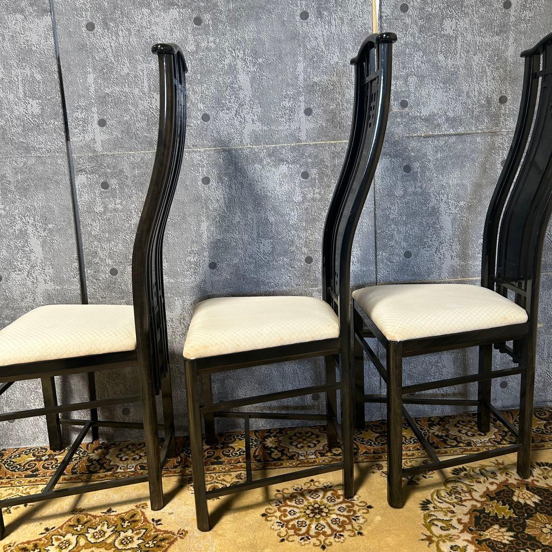 ꧁GIORGETTI ジョルジェッティ꧂ハイバックダイニングチェア3脚 食卓椅子