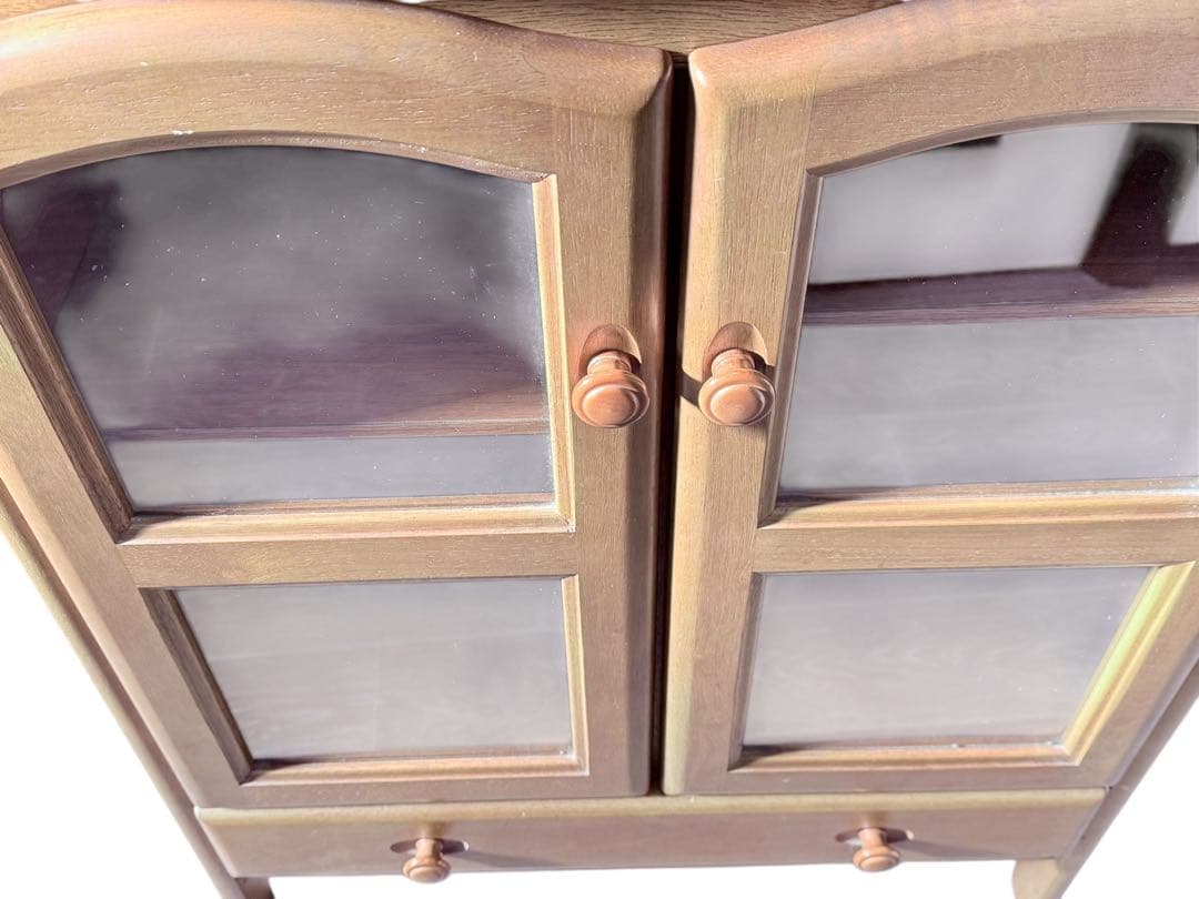 オールドカリモク karimoku キャビネット収納 彫刻 希少