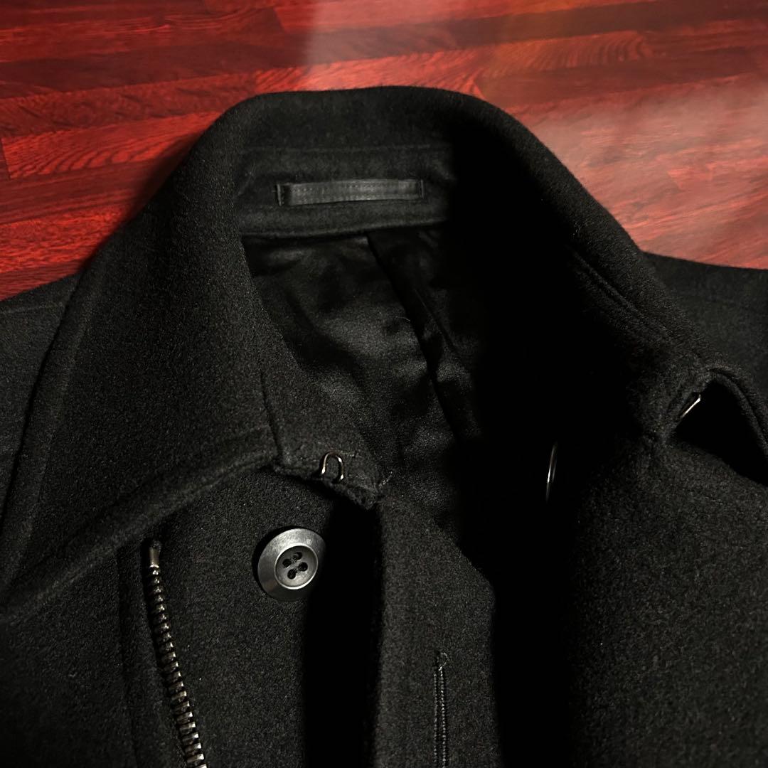 綺麗美品　ATTACHMENT ヘビーメルトンZIP Pコート　ライダース　1