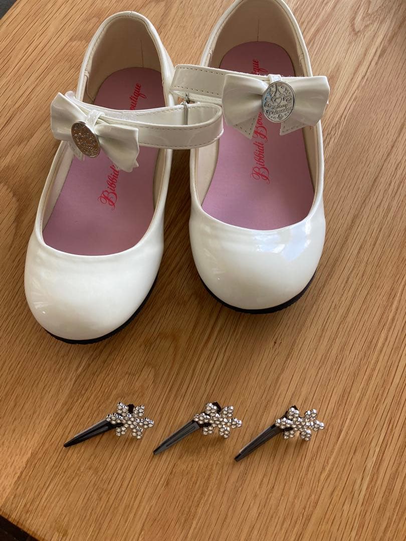 ビビディバビディブティック　エルサ　ドレス　120 シューズと髪飾りのセット