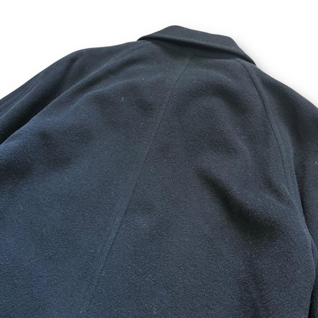 ジャケット・アウター 80s black angora wool balmacaan longcoat