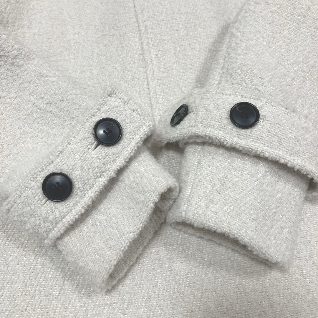ほぼ未使用【ZARA】ウール混ブークレコートZW Collection XS