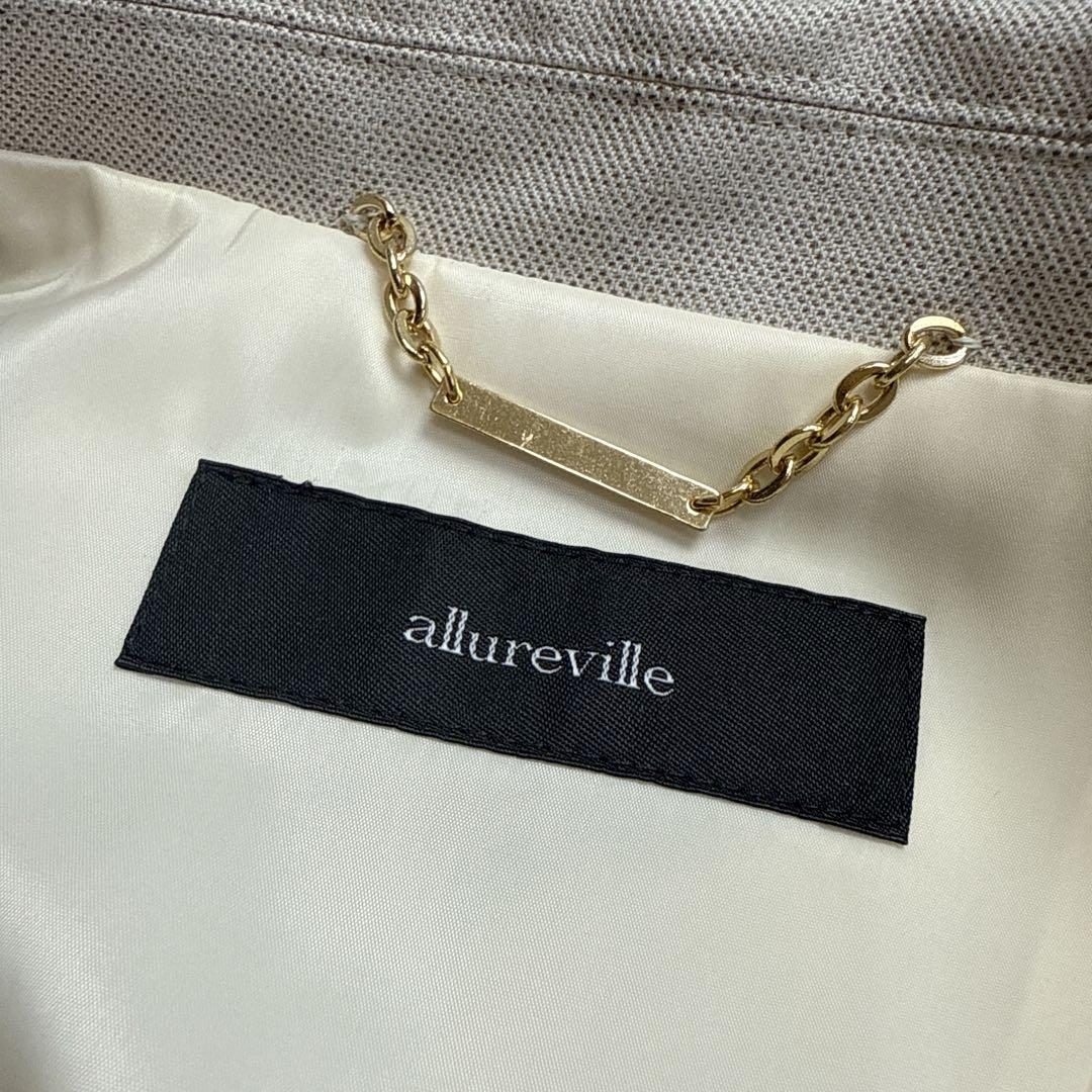 25年 allureville シャークスキンダブルブレストジャケット ベージュ