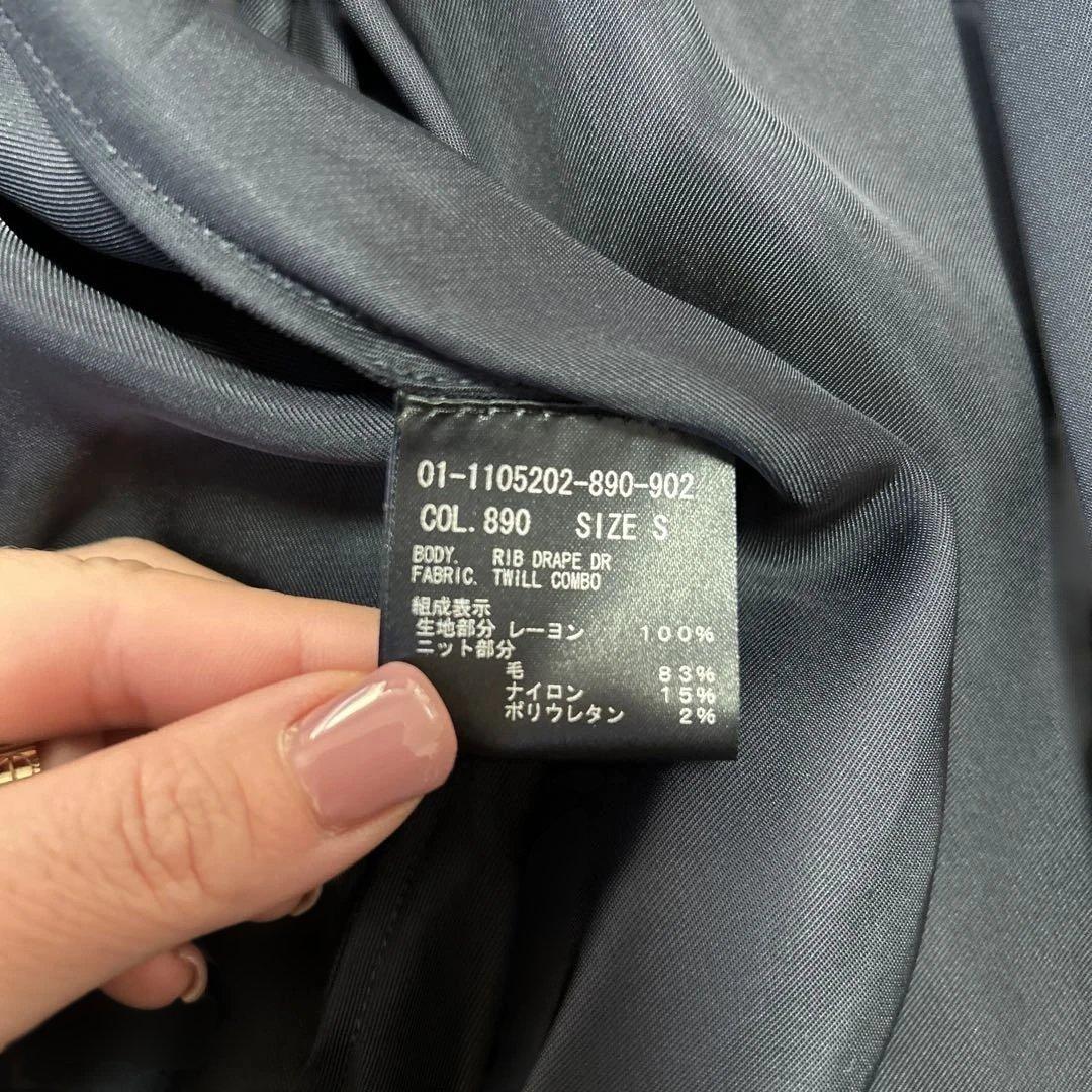 theoryダークネイビー パーティードレスとバルーンカーディガンセット