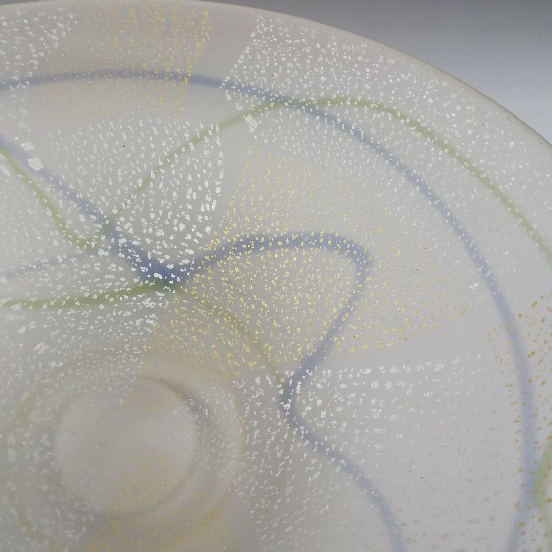 Ｔ５５６　茶碗　『ガラス茶碗』『上野良樹 作』　共箱　抹茶碗　茶道具