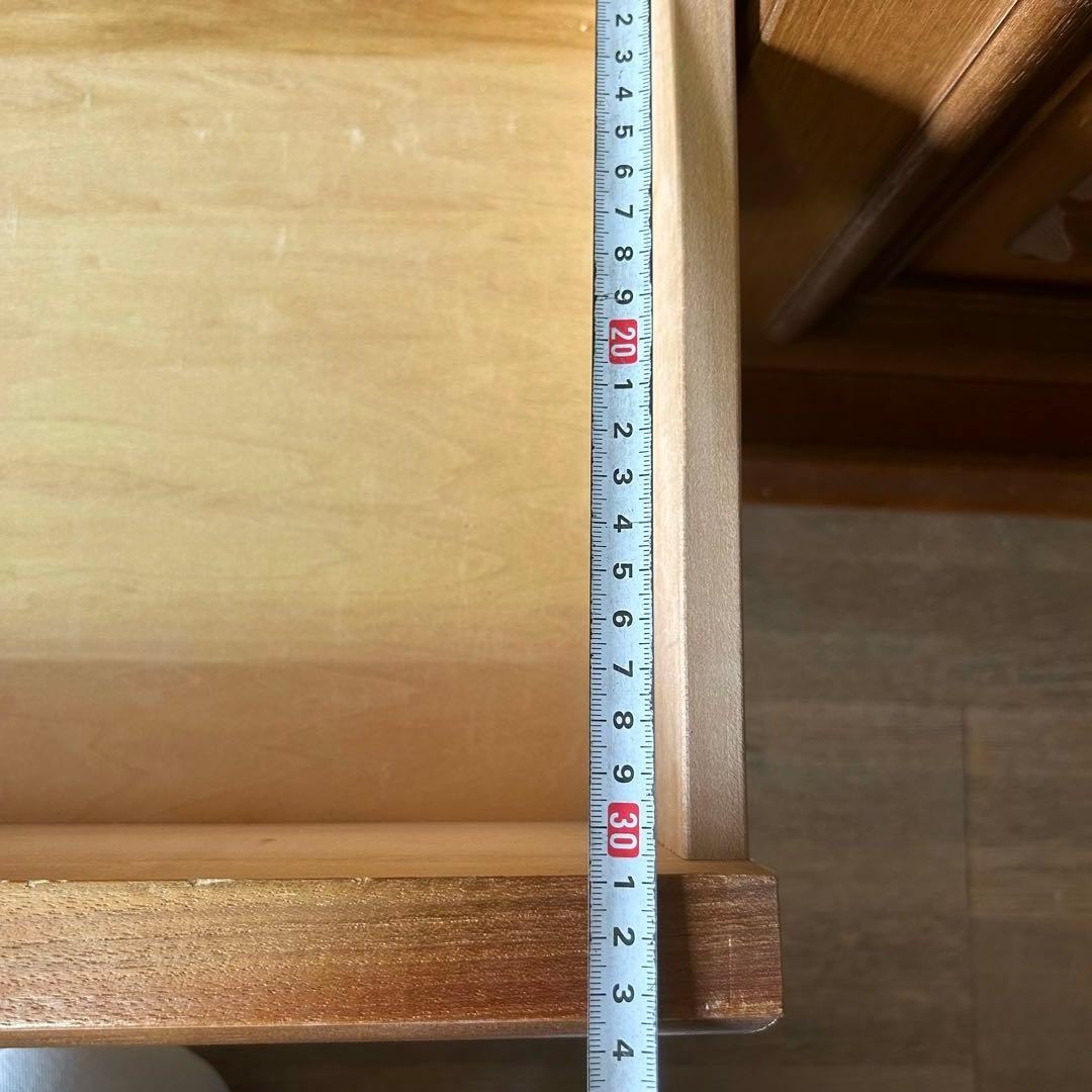 木製食器棚 ガラス扉付き 引き出し付き