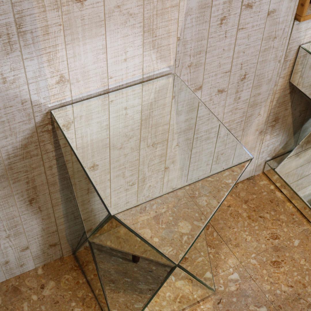 ミラー サイドテーブル ナイトテーブル コンソール フラワースタンド