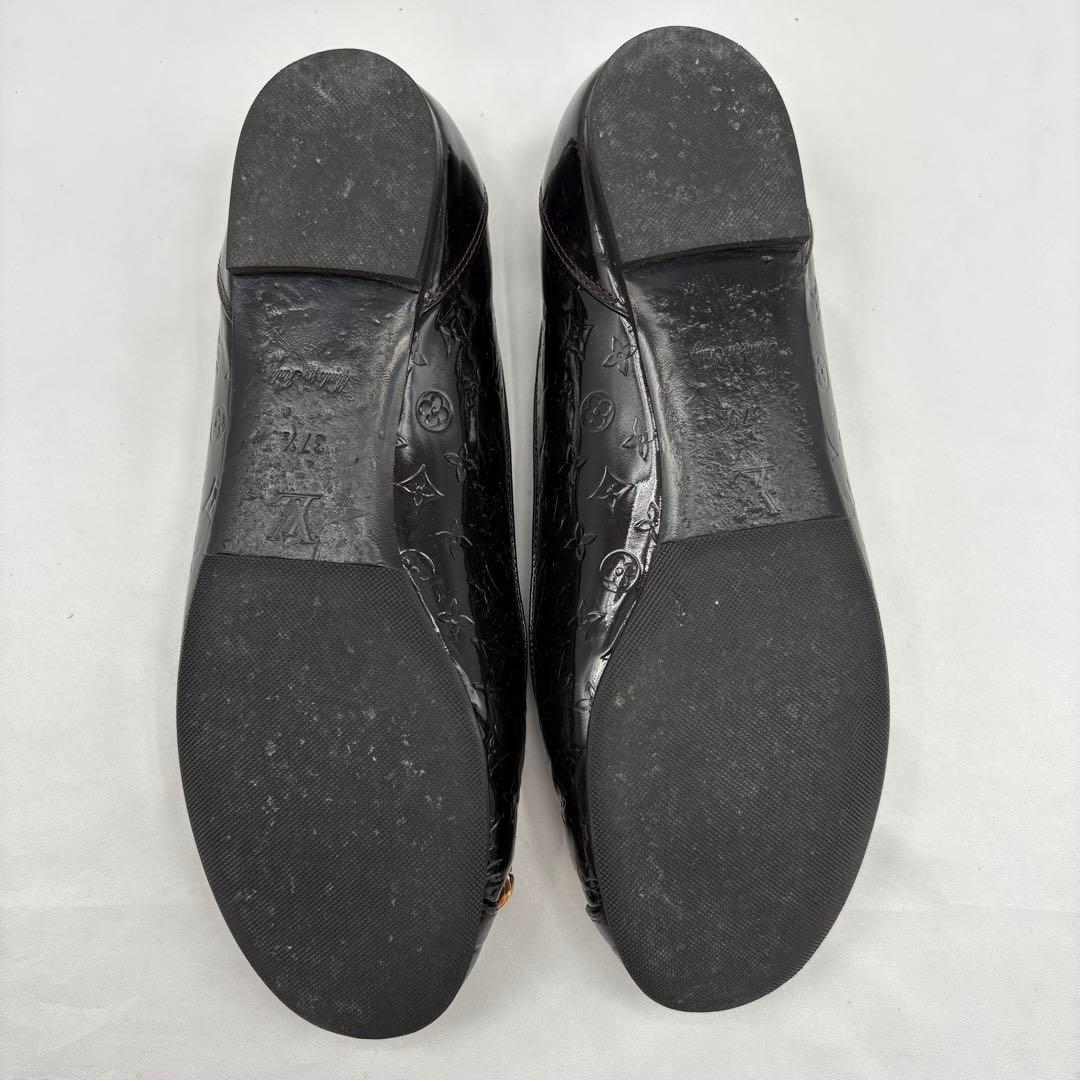 LOUIS VUITTON ヴェルニ パンプス フラット 金具 ローファー ロゴ