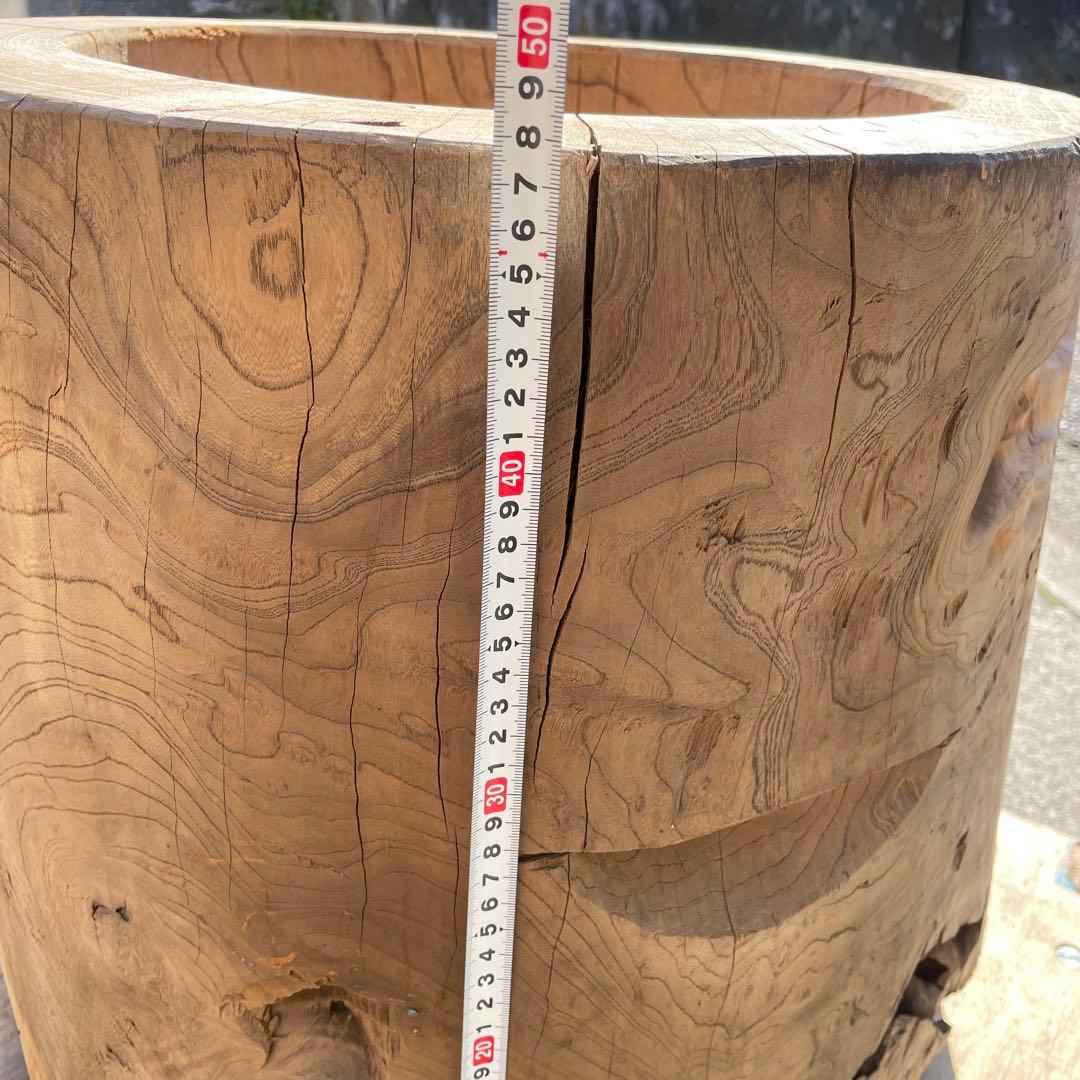 臼・うす・ウス・欅臼・餅つき臼３升臼杵2本セット横浜から50kmほど