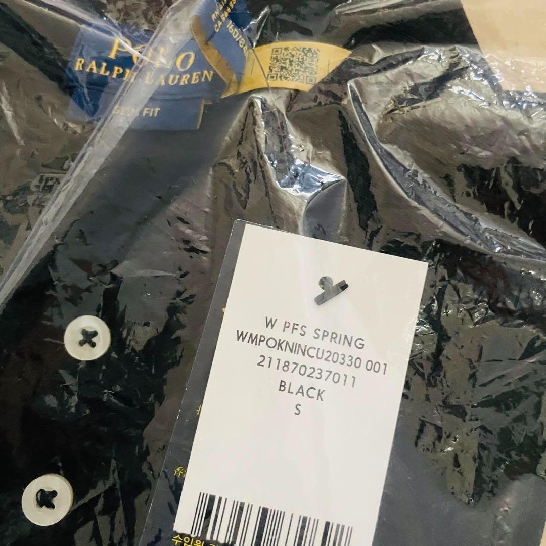 【新品タグ付き】ポロラルフローレン スリムフィットポロシャツＳ黒 正規品 未開封