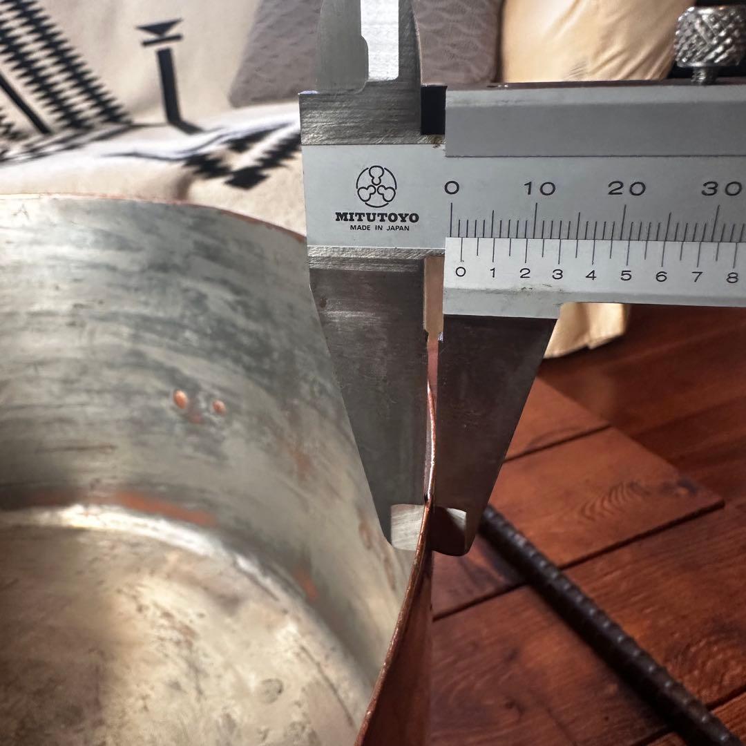 銅鍋　両手鍋　銅製　大型　寸胴鍋　ビンテージ　業務用