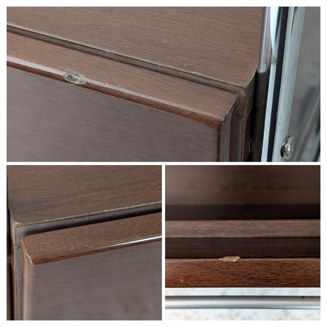 90s ビンテージ ガラストップ ワゴン キャスター ラック ミッドセンチュリー