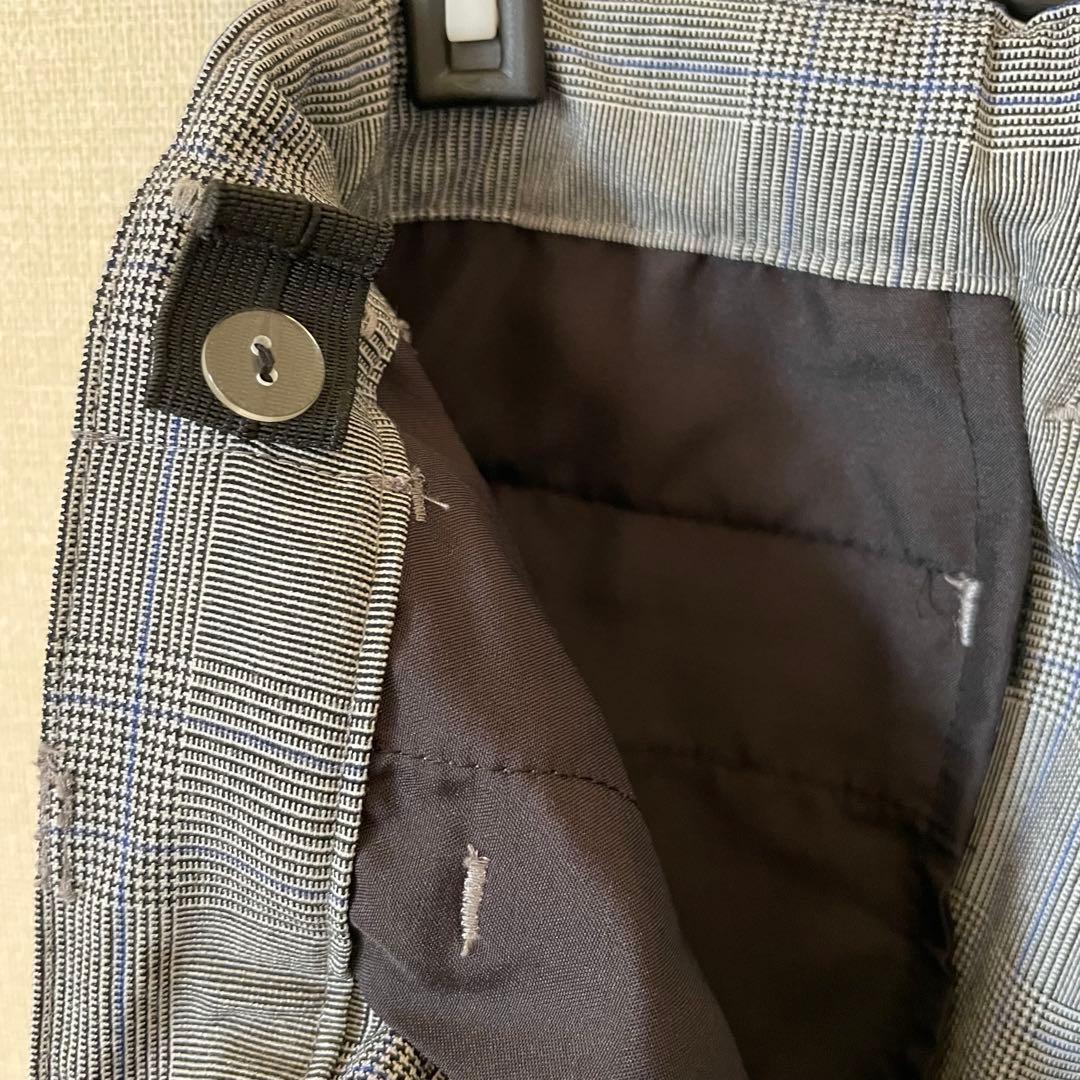 ビームスデザイン　130 グレー　チェック　ブルー　スーツ 入学式　男の子