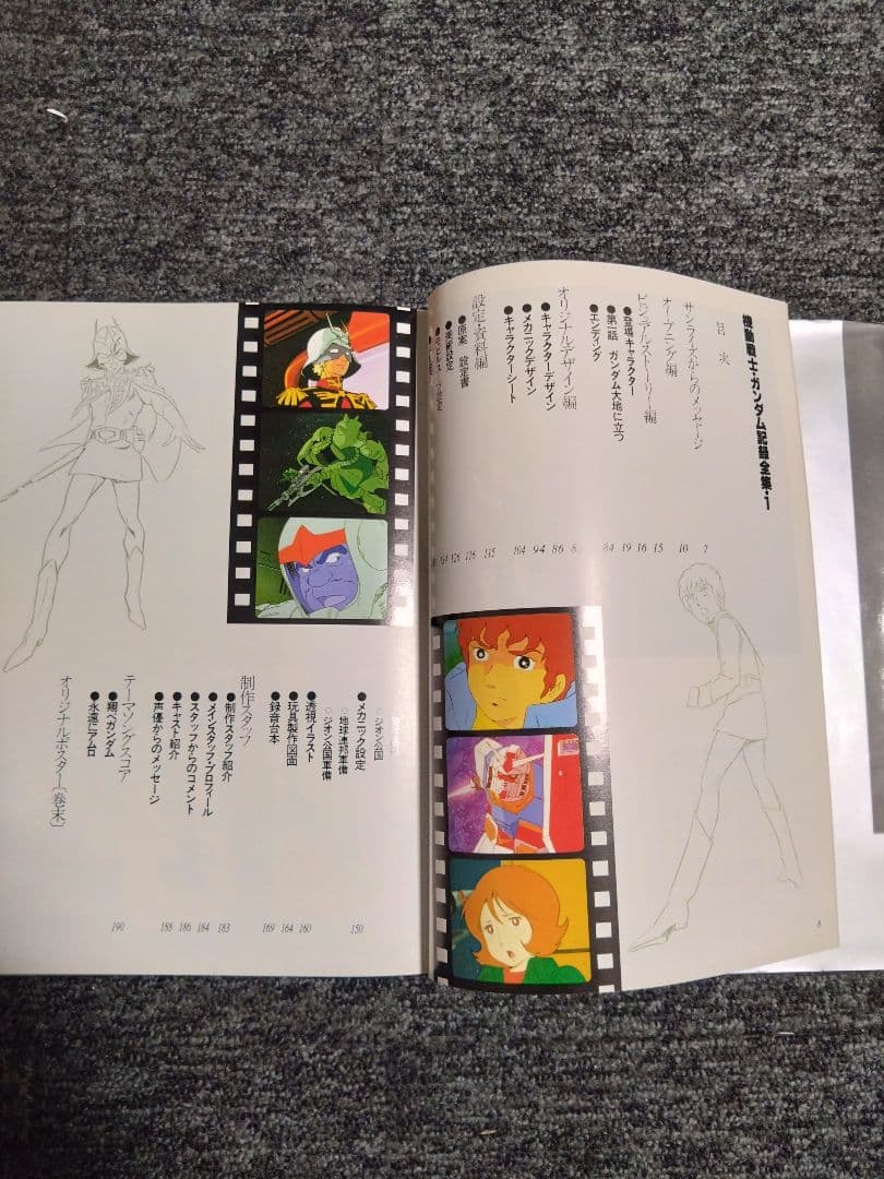 機動戦士ガンダム 記録全集 全5巻＋台本全記録セット　全て初版