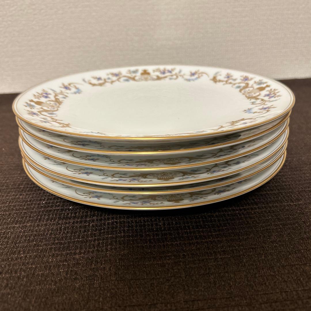 大倉陶園　花柄　金彩　ディナープレート　23cm
