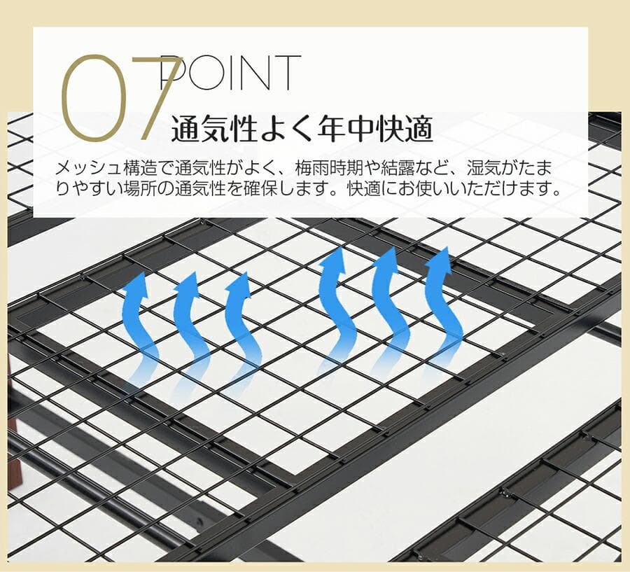 超人気！【高さ140cm】ロフトベッド パイプベッド シングル White