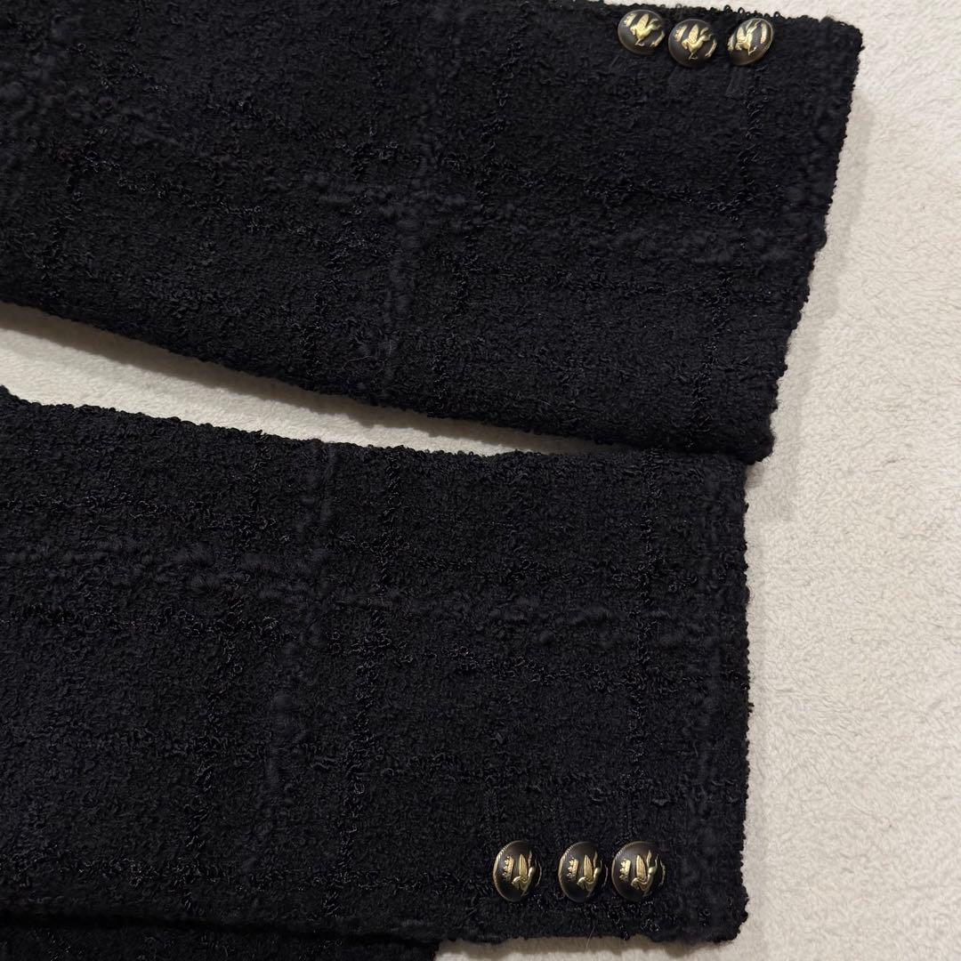 エトロ　ツイードテーラードジャケット　裏地ペイズリー　ロゴボタン　3L　タグ付き