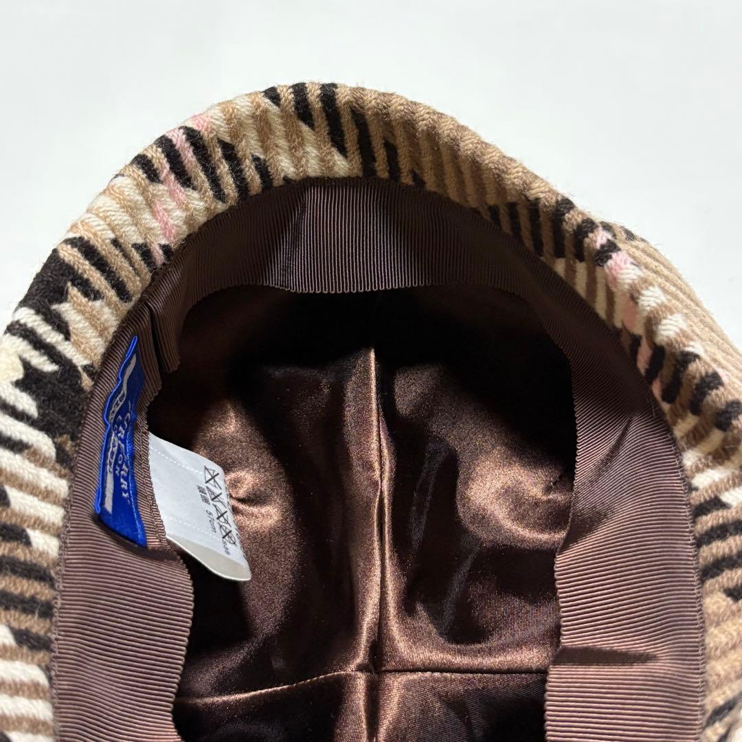 ★美品★バーバリーブルーレーベル ウールベレー帽 フォックスファー ノバチェック